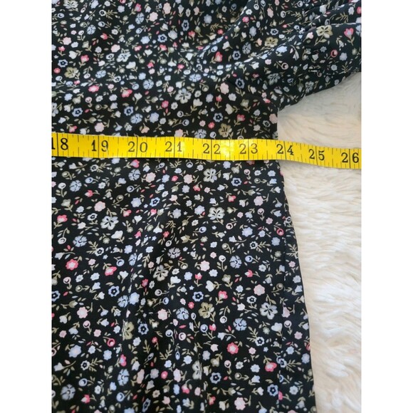 Loft Womens Floral Short Bell Sleeve Top Size XL - Picture 9 of 11